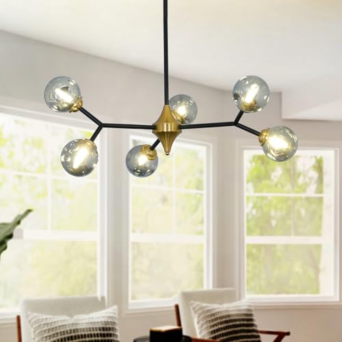 Glass Globe Sputnik Chandelier