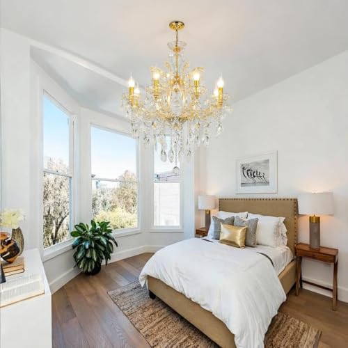Gold Maria Theresa Crystal Chandelier