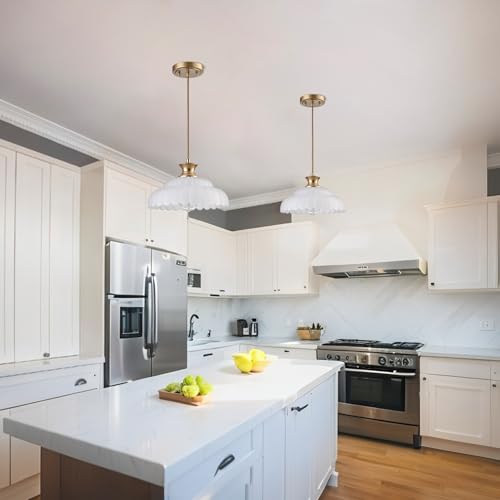 Vintage Frosted Glass Pendant Lights Kitchen Island Lighting