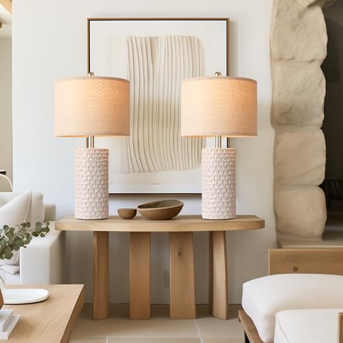 23" Modern Ceramic Table Lamp Set of 2 (2 Count)