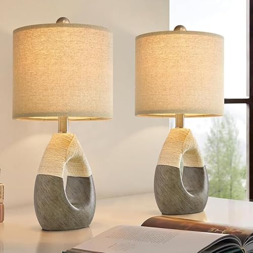 19” Boho Table Lamps Bedroom Living Room Set 2 (2 Count)