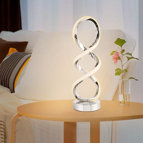 Modern Spiral LED RGB Table Lamp (2 Count)