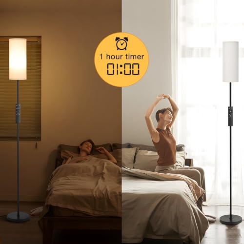 64'' Floor Lamps for Living Room with Remote Control and Stepless Dimmable Colors Temperature & Brightness
