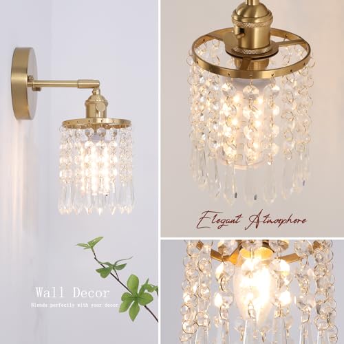 Crystal Battery Operated Wall Sconce