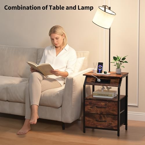 End Table with Floor Lamp