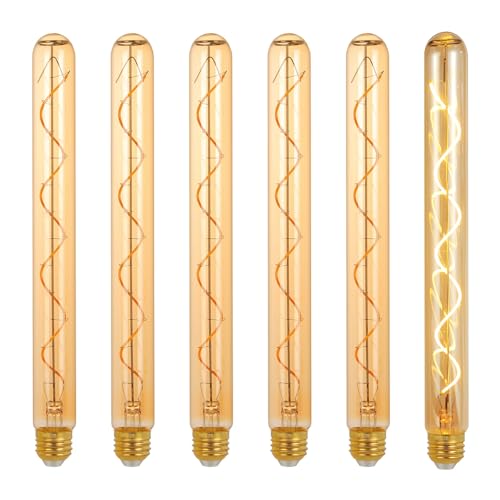 E26 T10 12 Inch Long Tubular LED Edison Bulbs (6 Count)