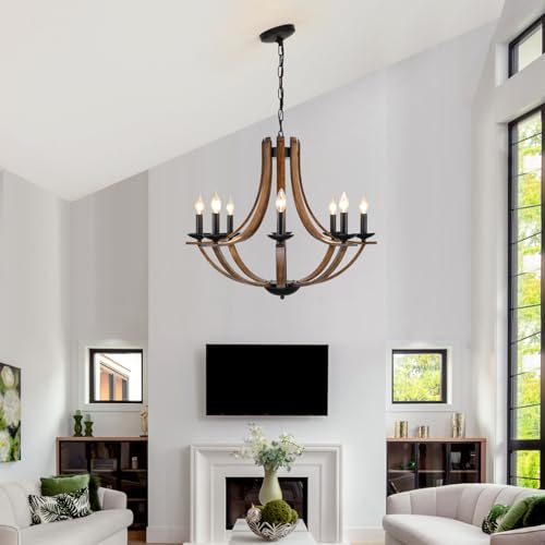 Rustic Farmhouse Dining Room Chandelier Light Fixture