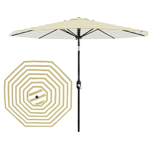 9FT Patio Umbrella 8 Sturdy Ribs Outdoor Table Umbrella