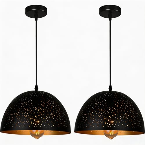 Farmhouse Dining Room Hanging Light Fixture Stairwell Pendant (2 Count)