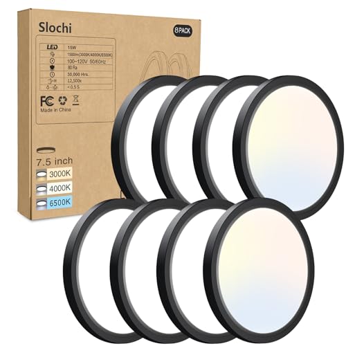 8PACK LED Flush Mount Ceiling Light Fixture (8 Count)
