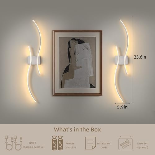 Wireless Wall Sconces Set of Two (2 Count)