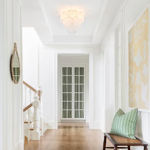 Modern Glass Flush Mount Light Fixture