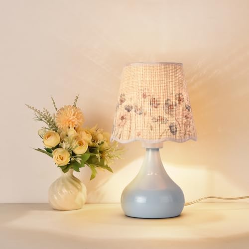 Blue Small Bedside Cute Table Lamp for Bedroom