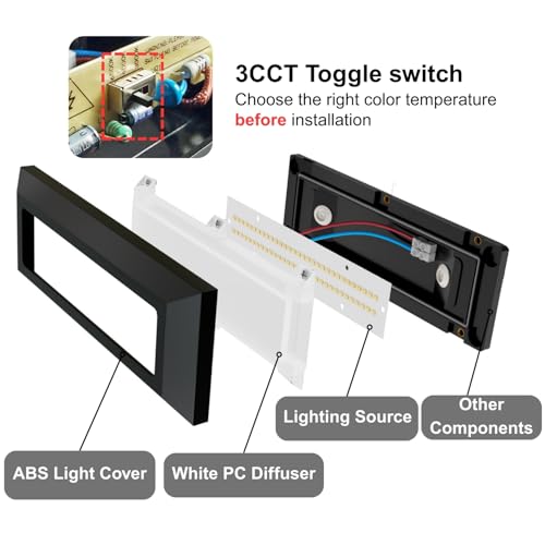 Upgraded Dimmable 3 Color LED Outdoor Indoor Step Lights