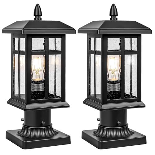 2 Pack Outdoor Post Light Electric (2 Count)