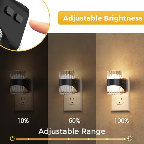 Night Light Modern 3CCT Dimmable Night Lights Plug into Wall (2 Count)