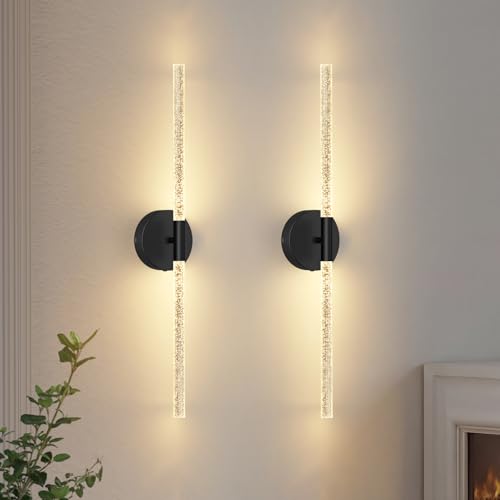 Crystal Inspired Bubble Battery Operated Wall Sconce Set of 2 (2 Count)