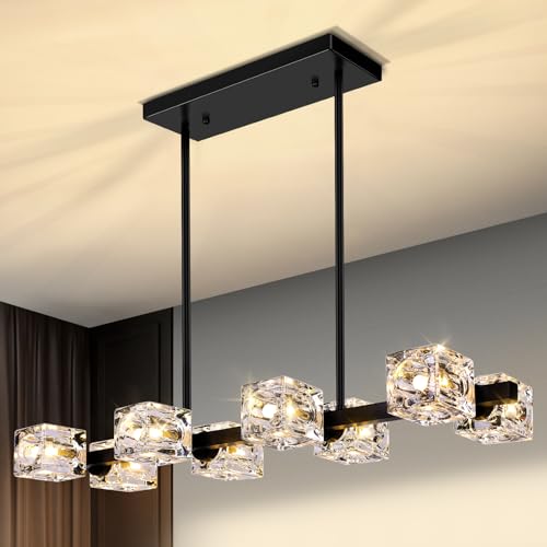 Modern 8 Light Crystal Pendant Light Fixtures
