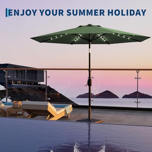 Patio Umbrella with Solar Lights