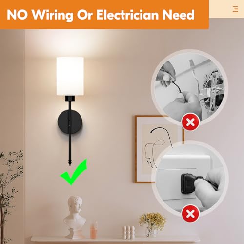 20.67 inch Battery Operated Wall Sconce Set of 2 (2 Count)