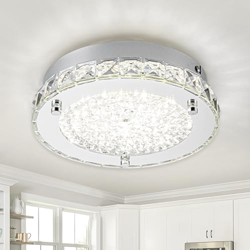 Flush Mount Crystal Ceiling Light Modern LED Hallway Light Fixtures