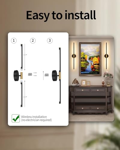 24" Battery Operated Wall Sconce Set of 2 (2 Count)