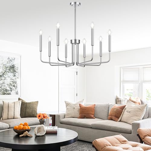 8 Light Farmhouse Chandelier for Dining Room Lighting Fixtures Hanging