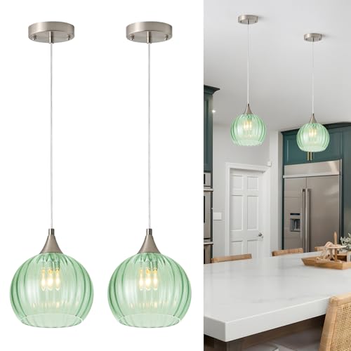 Brushed Nickel Pendant Lights Kitchen Island (4 Count)