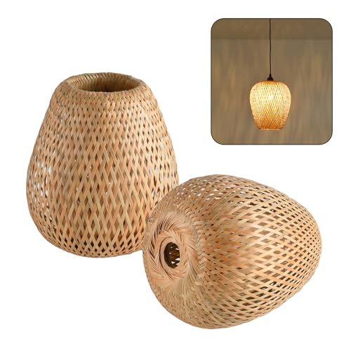 2 Pack Bamboo Lamp Shade (2 Count)