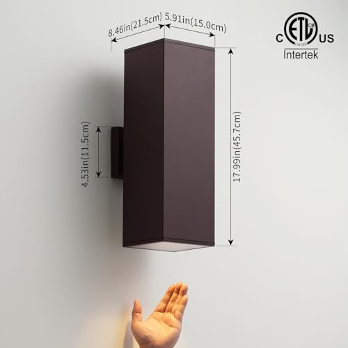 18" Modern Outdoor Porch Light (2 Count)