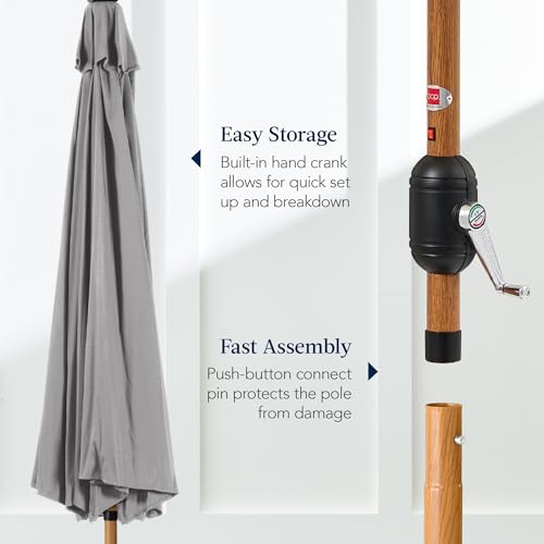 10ft Solar Market Patio Umbrella w