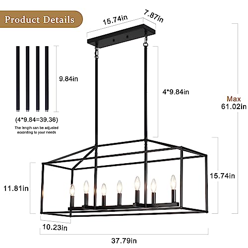 38'' Black Dining Room Light Fixture
