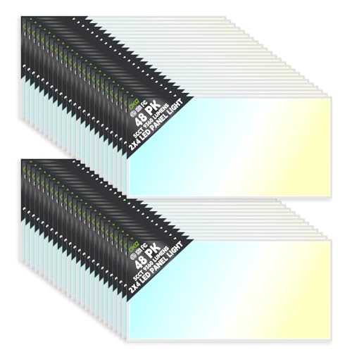 2x4 LED Flat Panel Light Drop Ceiling Office Fixture (48 Count)