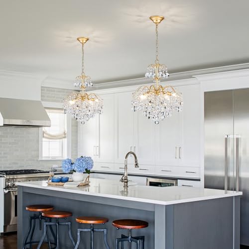 5 Light Crystal Chandelier Pendant Ceiling Light Modern Lighting Fixture for Bedroom Hallway Bar Kitchen Bathroom
