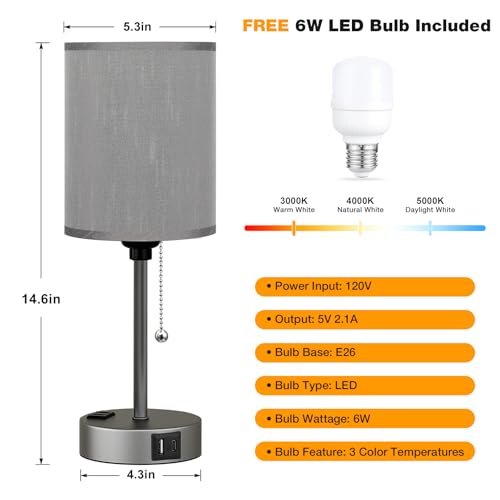 Small Bedside Table Lamp for Bedroom