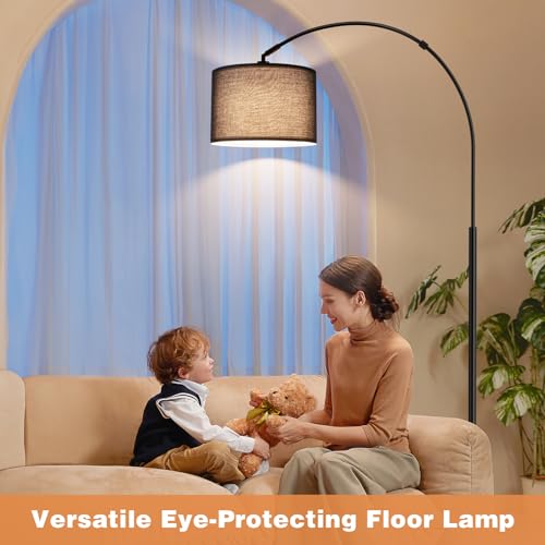 Dimmable Arc Floor Lamp with Remote