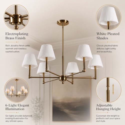 36" Brass Chandelier