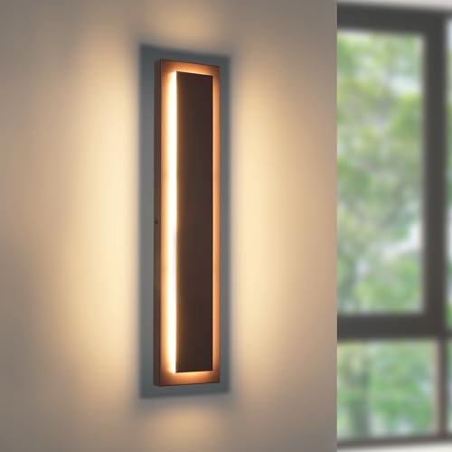 24 in Brown Long Outdoor LED Wall Lights