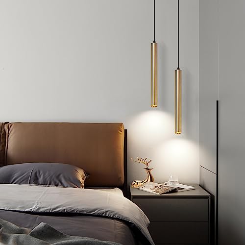 Modern Pendant Lights 4000K Bronze LED Dimmable Pendant Light Fixtures Pendant Lighting for Kitchen Island (3 Count)
