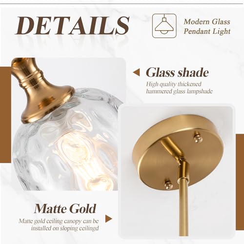 Modern Gold Pendant Lights (2 Count)