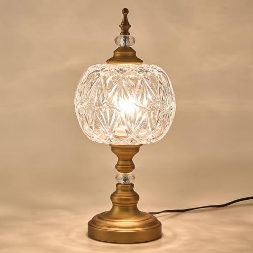 Vintage Table Lamp 8.3" Desk Lamp Table Light with Plug Switch