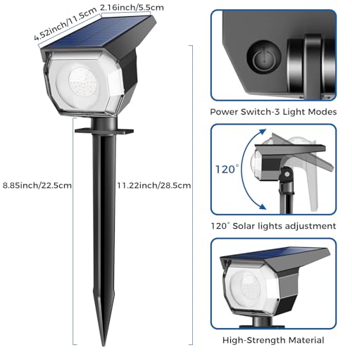 Solar Spot Lights Outdoor Color Changing (6 Count)