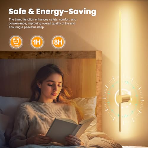 35.4 Inch Battery Operated Wall Sconce Set of 2 (2 Count)
