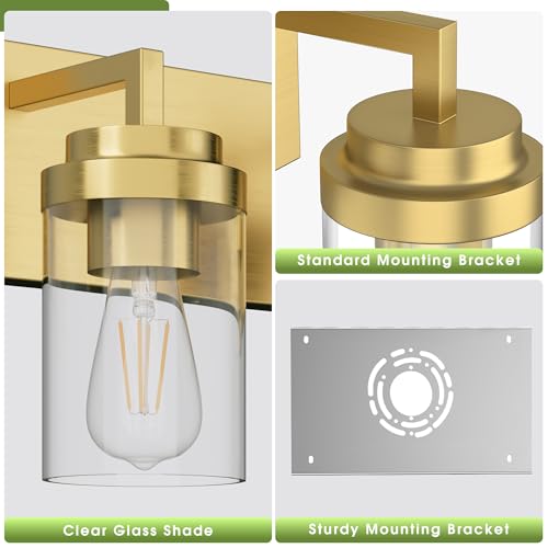 Bathroom Lighting Fixtures (3 Count)