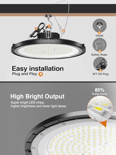 10 Pack UFO LED High Bay Light 250W 37500LM (10 Count)