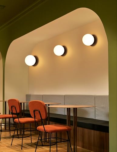 Wall Sconces 1 Light Modern Globe Sconce in Matte Black