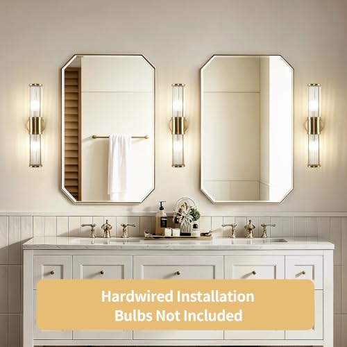 Modern Brushed Brass Vanity Light Fixture 1 Pack