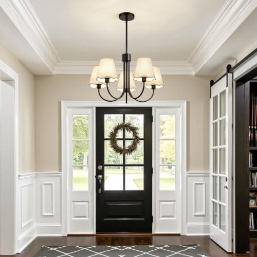 Dining Room Chandelier Light Fixture 5 (Black)