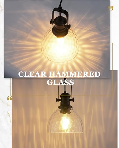 2 Pack 7.5" Black Pendant Light Fixtures