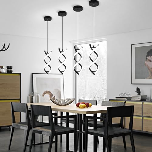 Spiral Led Pendant Light Fixture (3 Count)